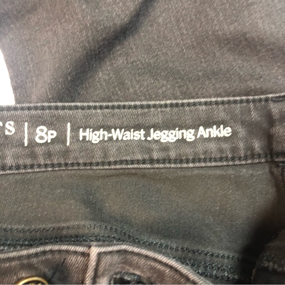 Talbots Women’s High Waisted Ankle Jegging Jeans Black Patch Pockets - Picture 7 of 9